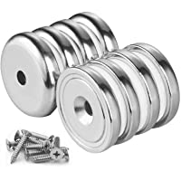 Wukong Pot Magnets 8 Paquetes N52 Base redonda fuerte Imán de avellanado de neodimio Imán Ganchos magnéticos Fuerza de…
